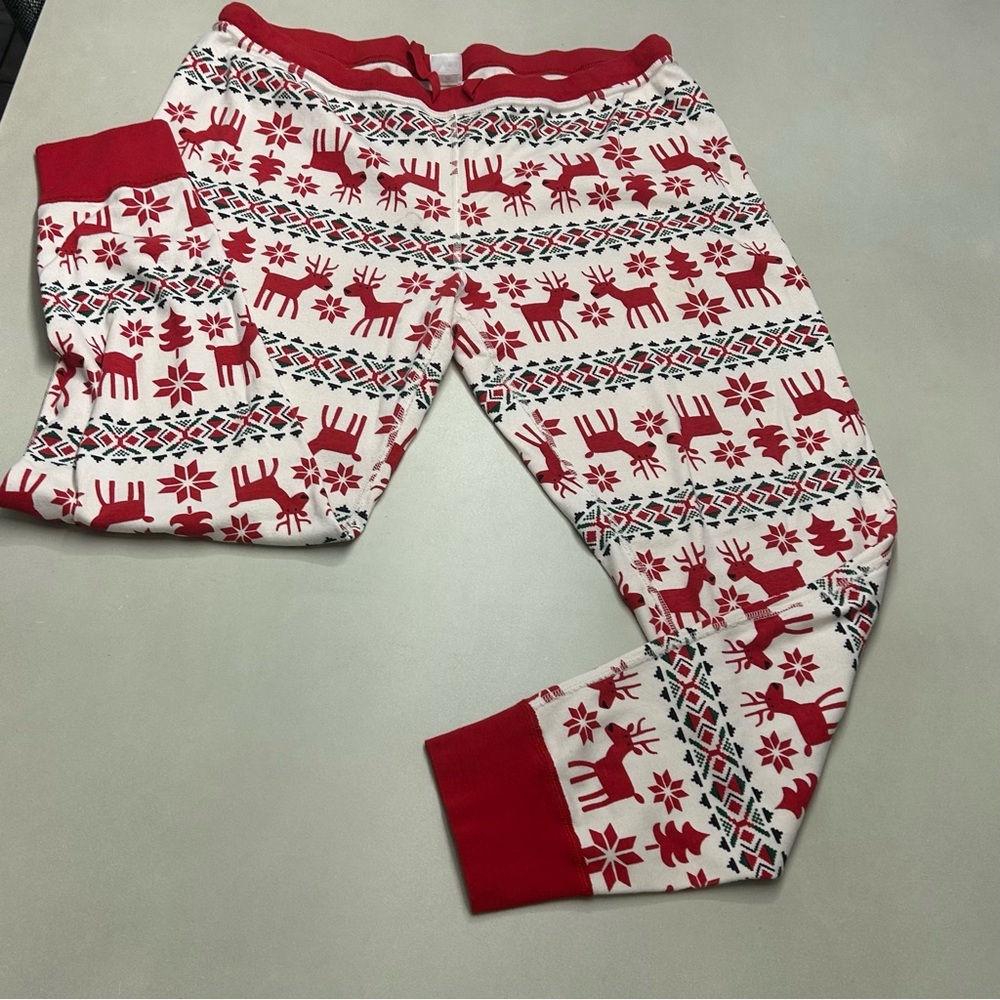 Festive Red and White Hanna Anderson Pajama Pants, Size XXL